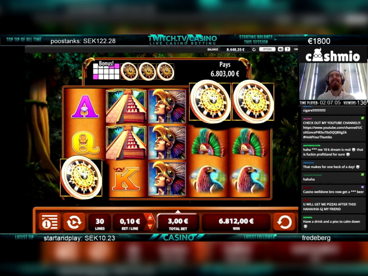 220 Free spins casino at Inter Casino