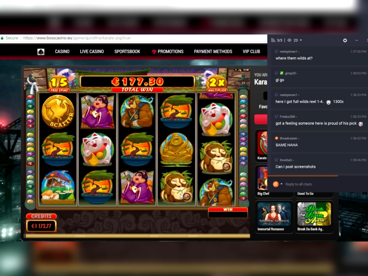 200 Free spins no deposit at Inter Casino