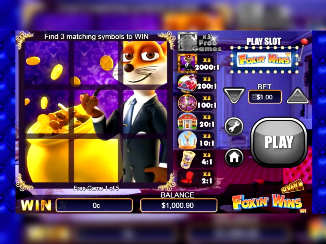 11 Free spins no deposit at Royal Panda Casino