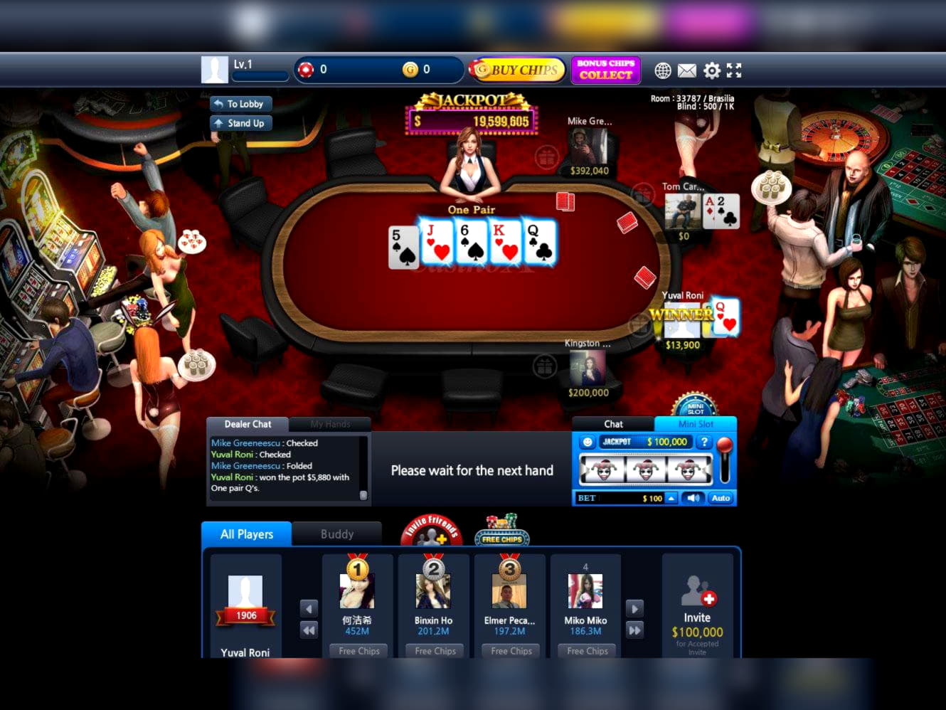 €575 Mobile freeroll slot tournament at Win A Day Casino