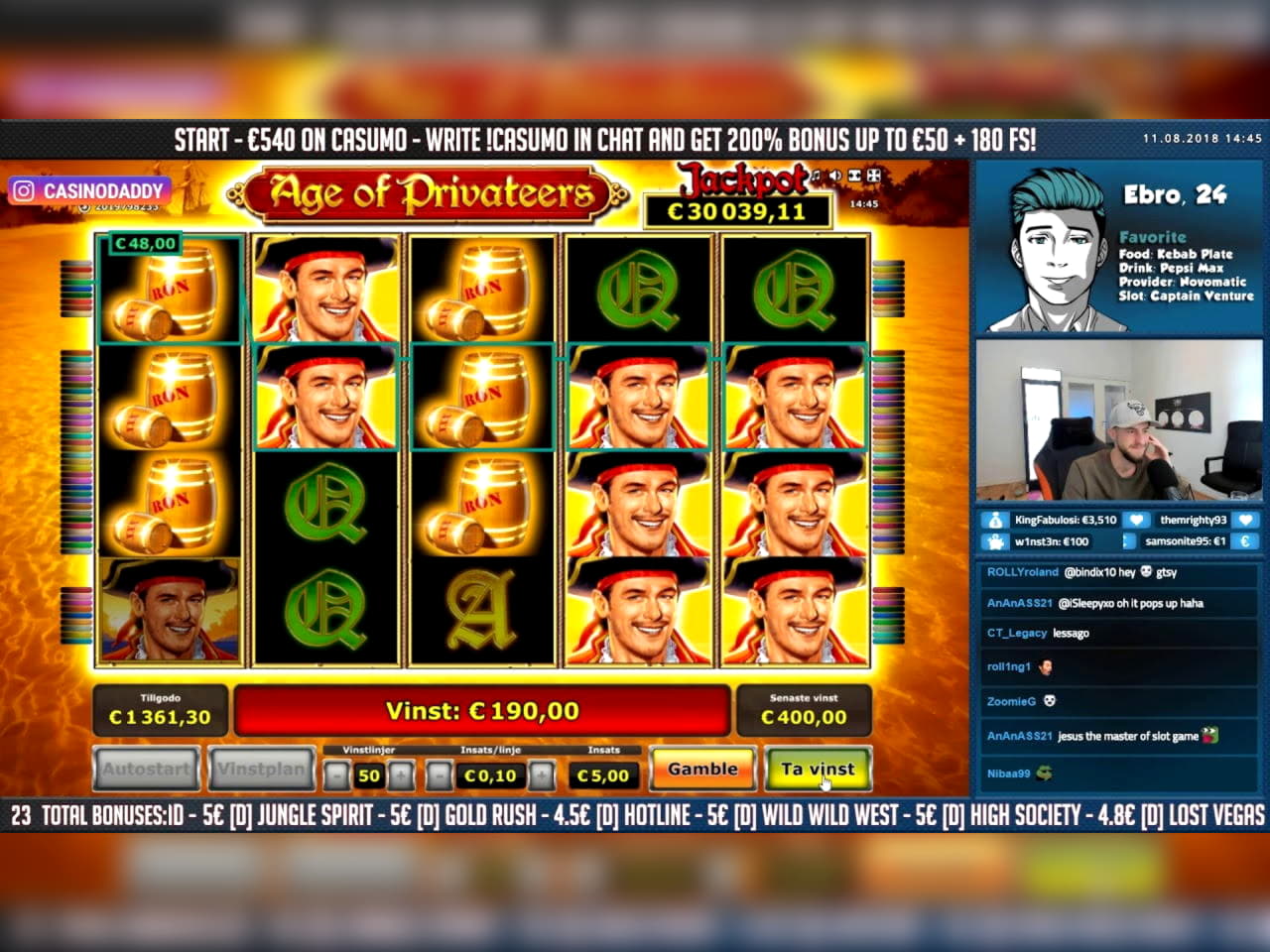 €4640 No Deposit at Lucky Fortune Casino 