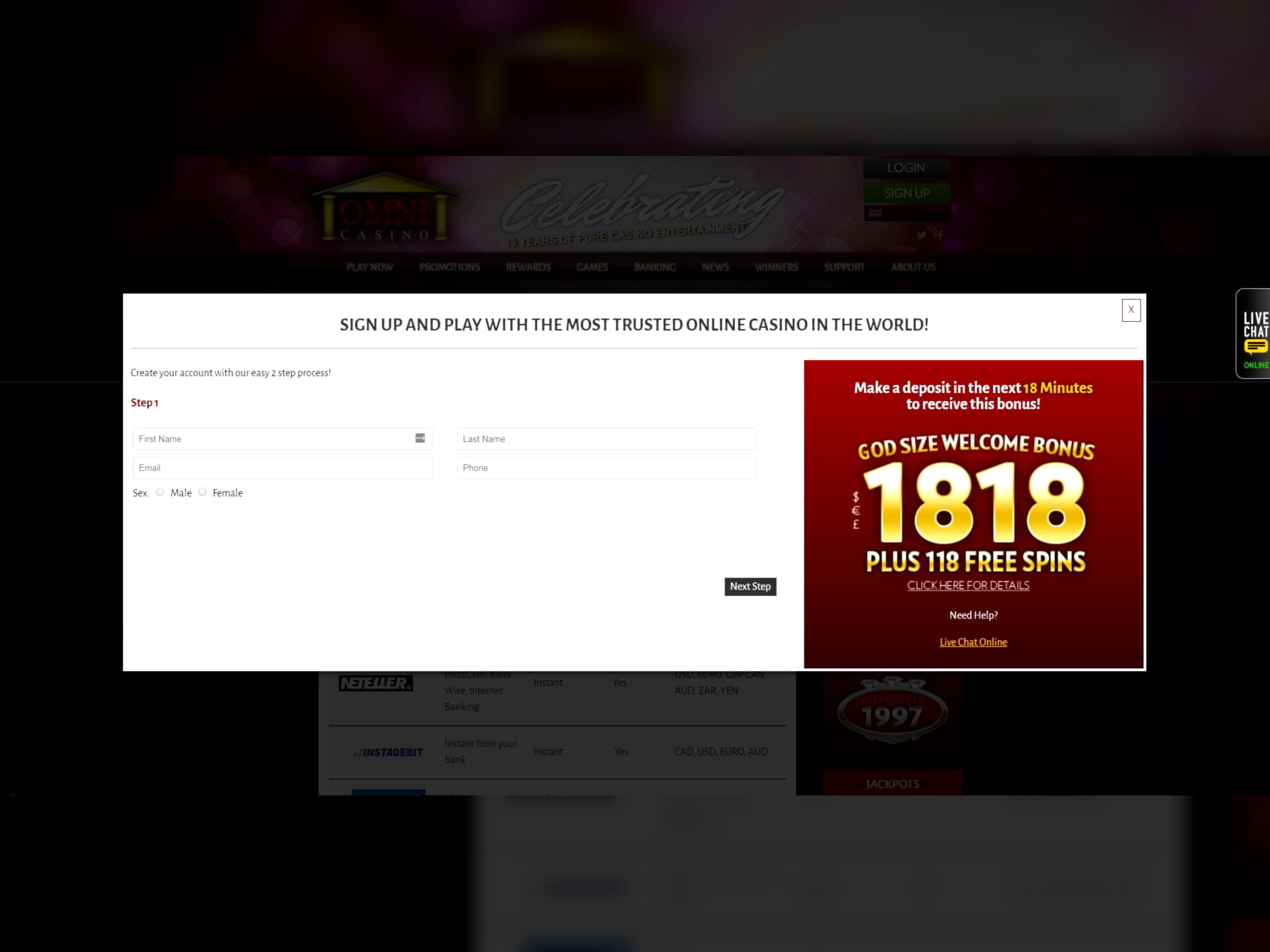 EURO 3570 NO DEPOSIT CASINO BONUS at Mongoose Casino