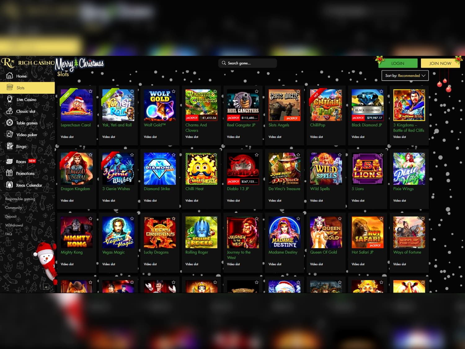 66 free casino spins at Party Casino