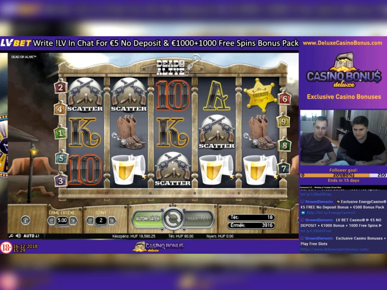 425% Deposit match bonus at Slots Million Casino