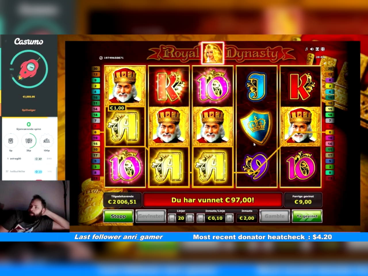 $555 Casino tournaments freeroll at Lucky Fortune Casino 