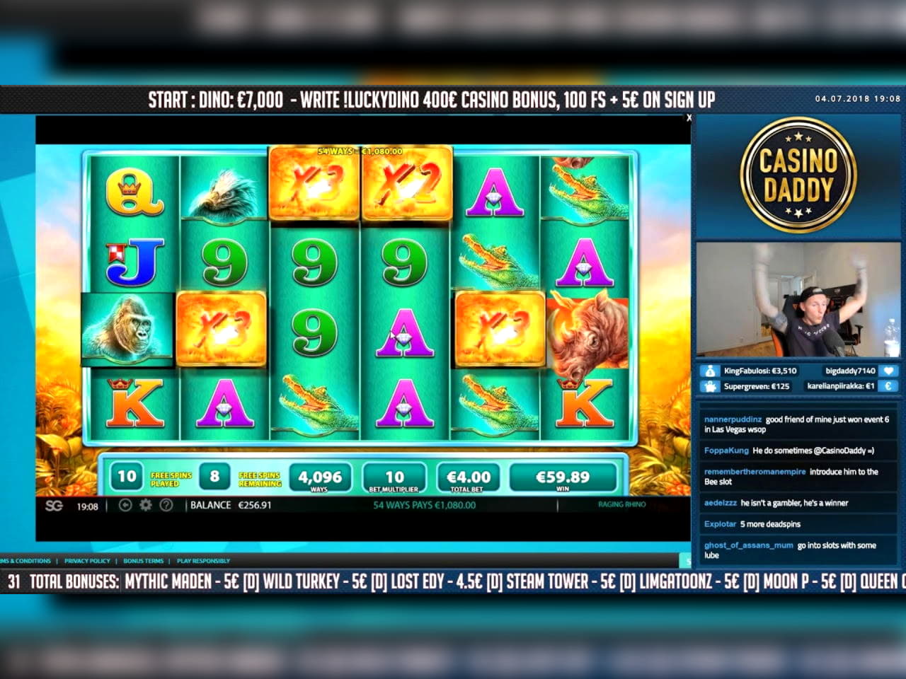 275% Deposit match bonus at Genesis Casino