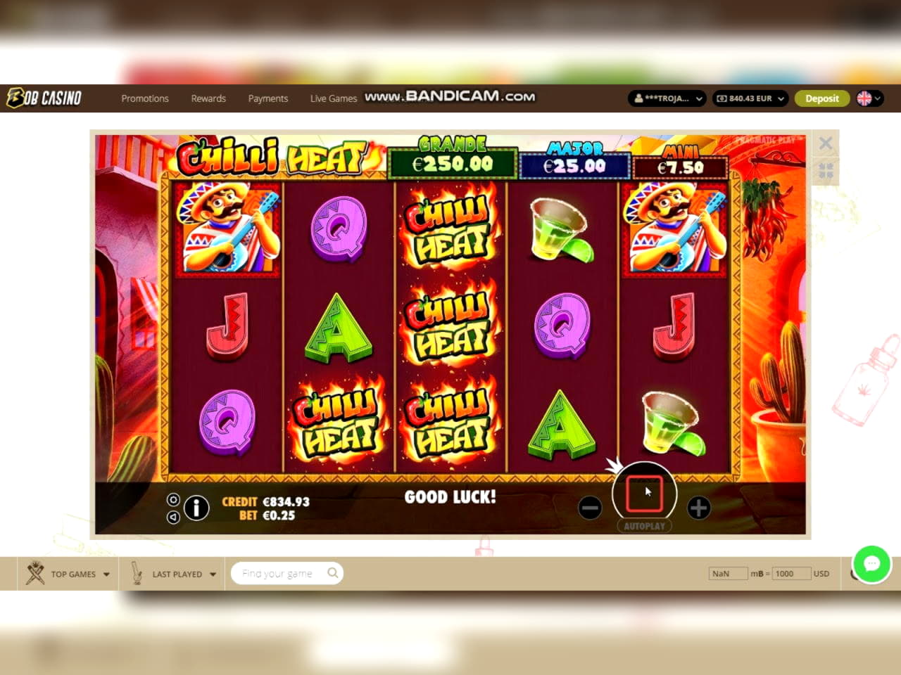 EUR 1995 No Deposit at Rich Casino