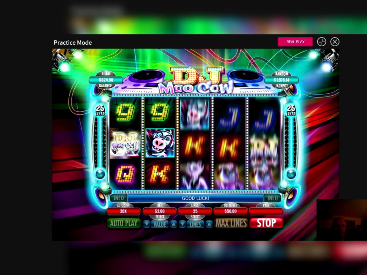 135 Free Spins no deposit at Party Casino