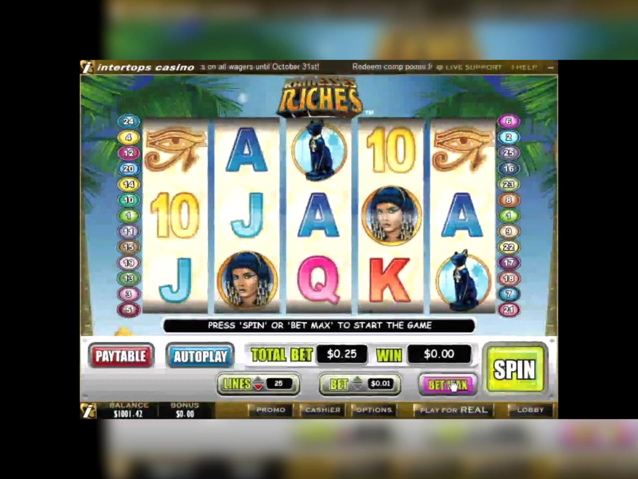 230 Free Spins no deposit casino at Gratorama Casino