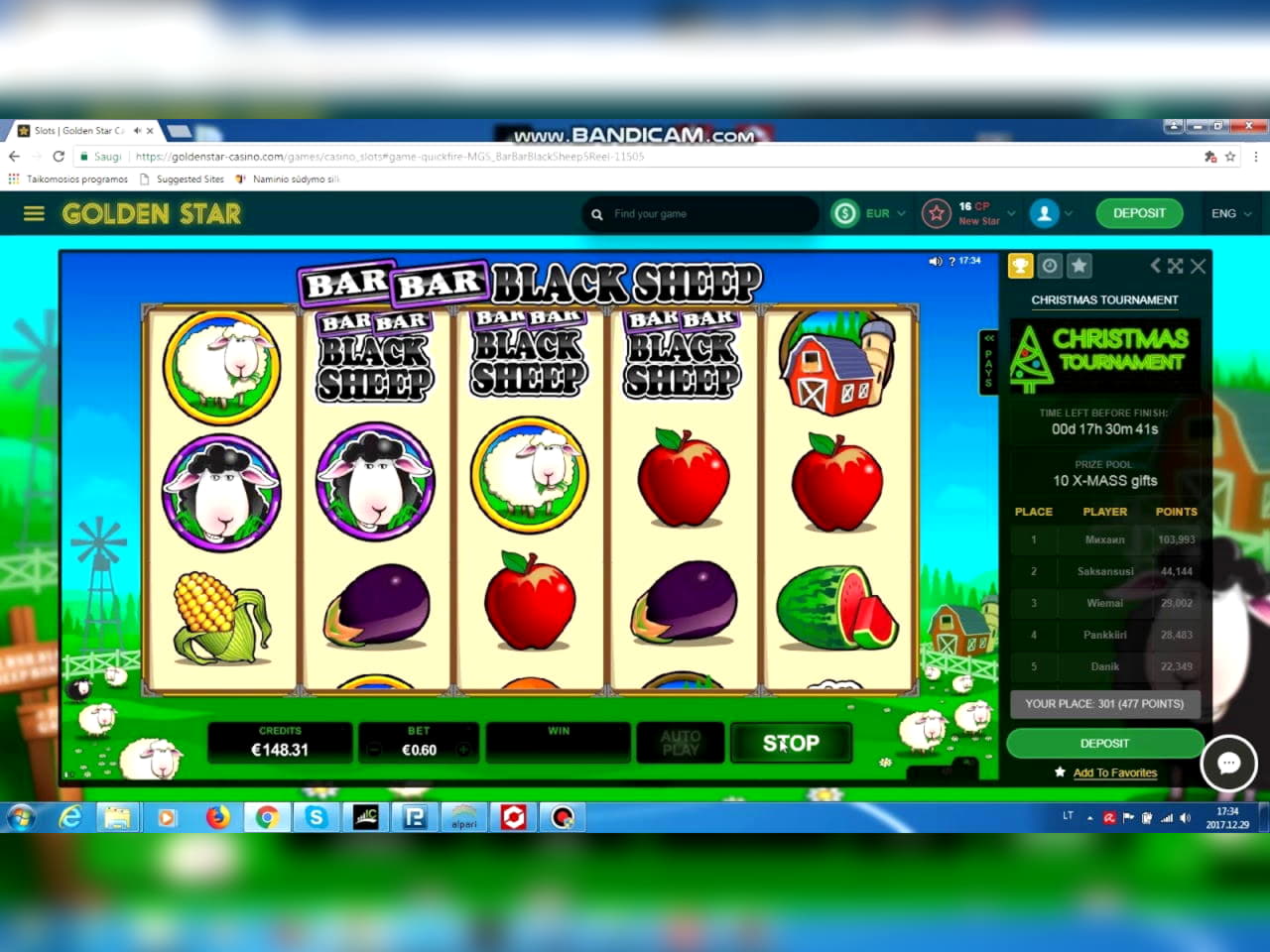 EUR 190 FREE CASINO CHIP at Inter Casino