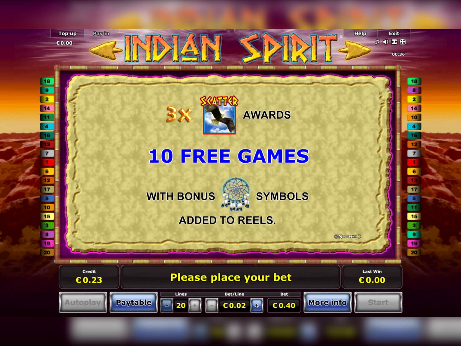 235 free spins casino at Yes Casino 