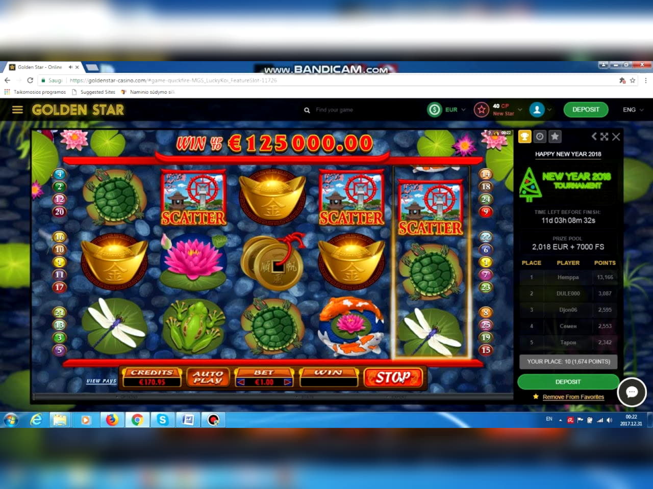165% Match at a casino at Slot Madness Casino