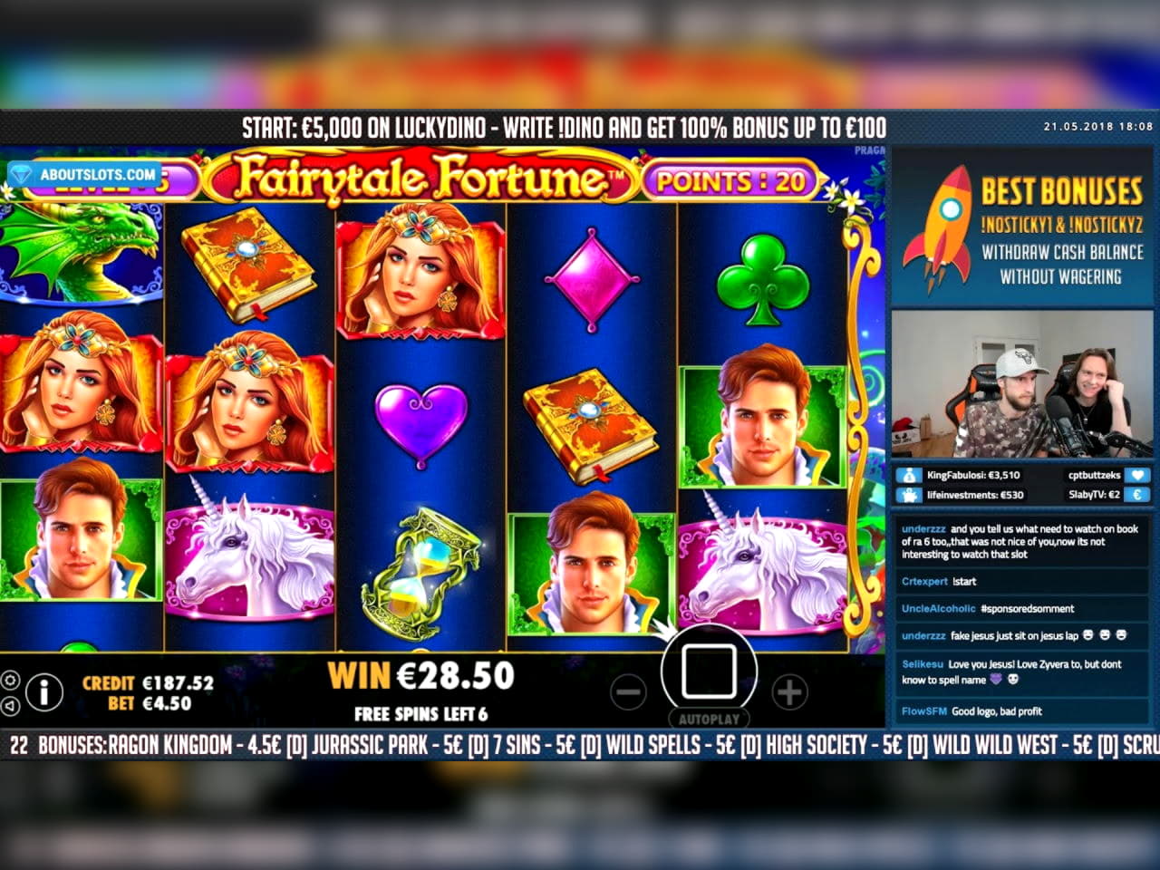 EURO 700 Online Casino Tournament at Lucky Fortune Casino 