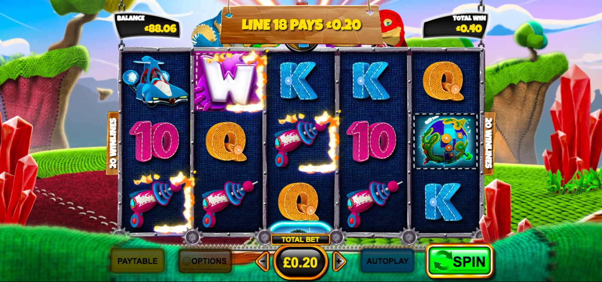 290 free casino spins at UK Casino 