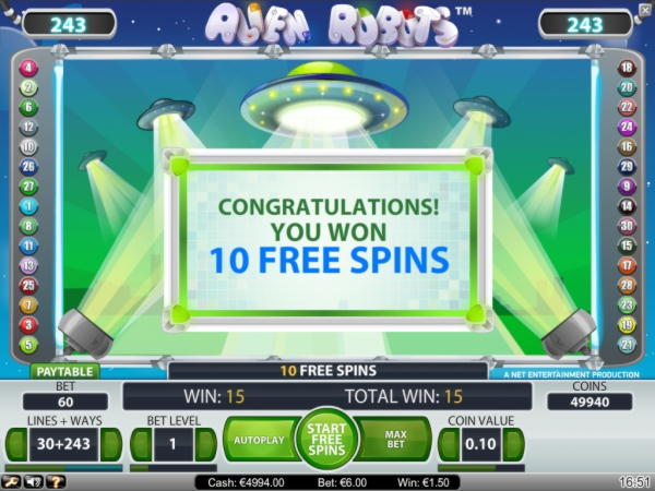 60 Free spins casino at UK Casino 