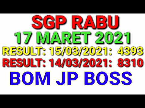 Prediksi Sgp Hari Ini Rabu 17 Maret 2021