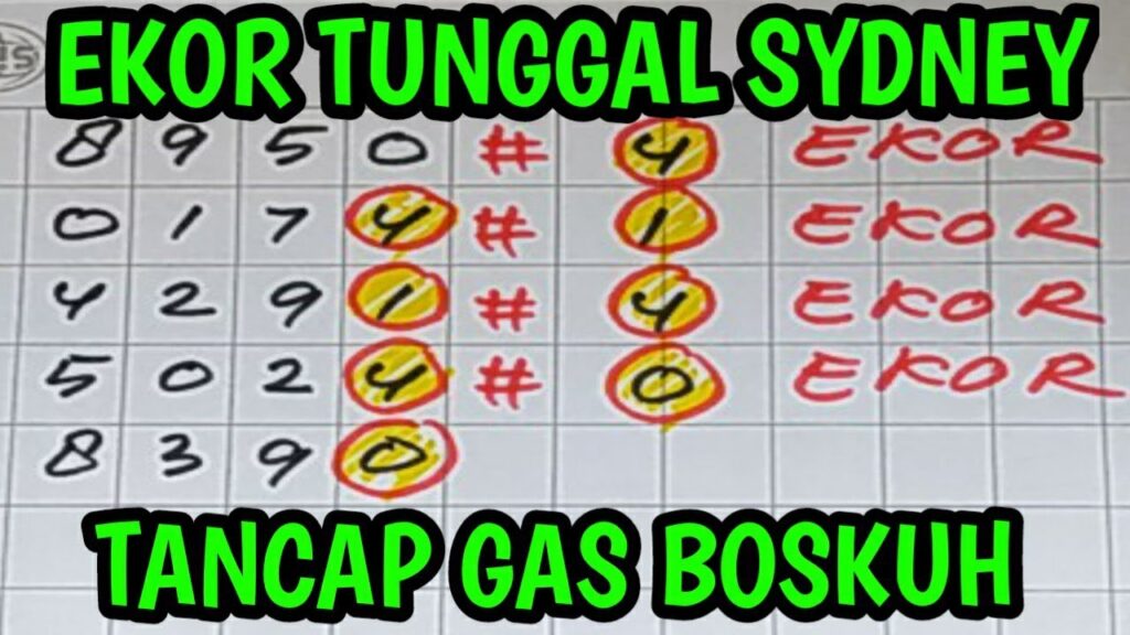 Prediksi Sydney Hari Ini Senin 1 Maret 2021 Top Ekor Sydney Jitu Dapur Sydney