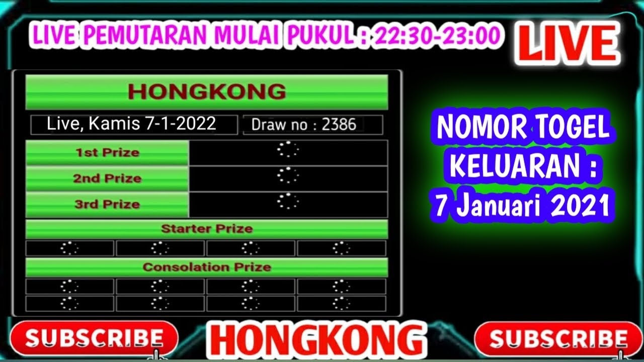 Canlı Püşkatma Hk 7 Yanvar 2022 | Canlı Çəkiliş Hongkong Sekarang