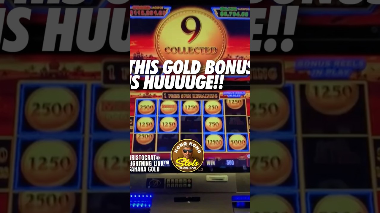 THIS GOLD TRIGGERED BONUS IS HUGE!!! #shorts #fyp #lasvegas #slotmachine #vegas #casino