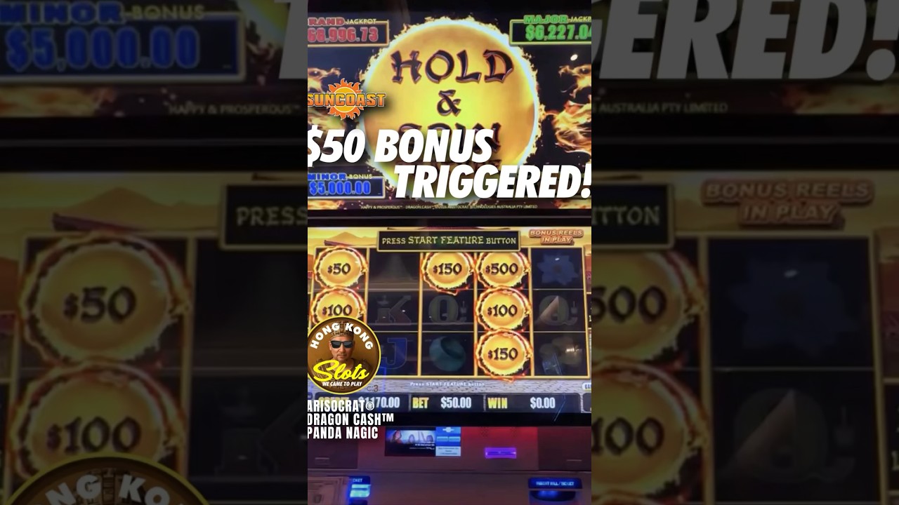 $50 BONUS TRIGGERED LANDS THE JACKPOT AT THE SUNCOAST CASINO IN VEGAS!!! #shorts #vegas #jackpot #fy