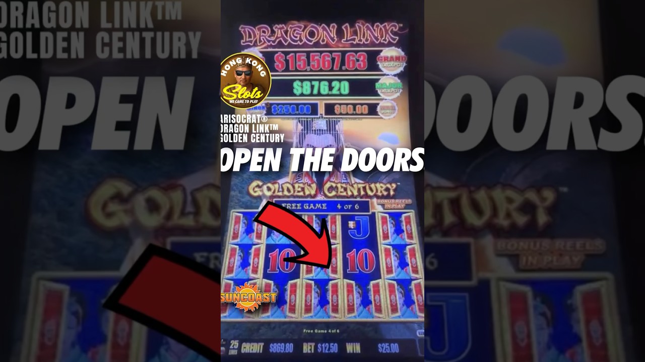 NONSTOP RETRIGGERED BONUSES BEHIND THE RED DOORS AT THE SUNCOAST CASINO IN VEGAS!!! #shorts #vegas